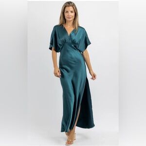 Petal & Pup RICKI MAXI DRESS - DEEP JASPER
